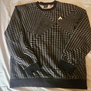 Airwalk Black and Gray Checkered Sweatshirt